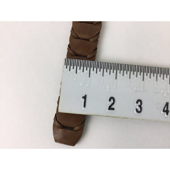 Full Grain Cowhide Leather Bonded Link Belt Brass Buckle Size 36 - Picture 5 of 5